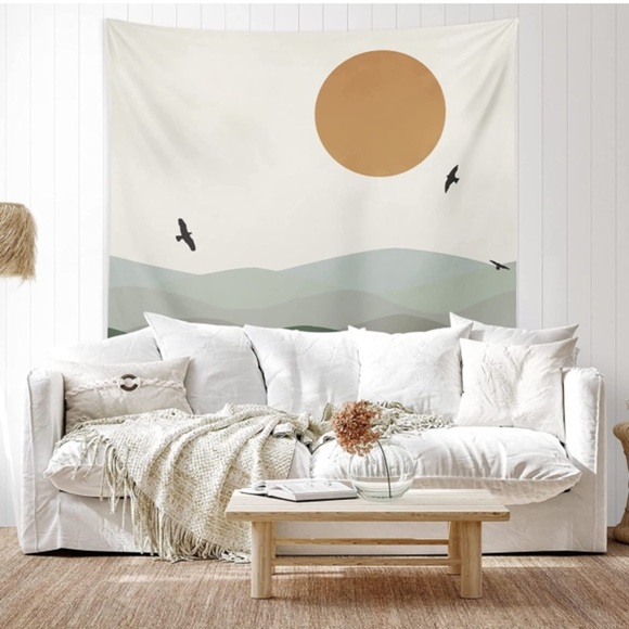 California Minimalist Mountain Range Nature Landscape Neutral Boho Home Decor - Picture 4 of 7